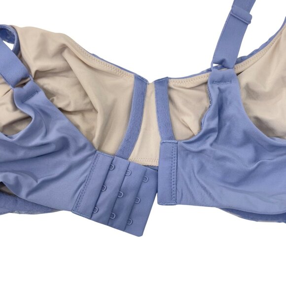 Olga By Warners Womens 40D Full Figure Minimizer Bra Lace Underwire Dusty Blue - Picture 4 of 11